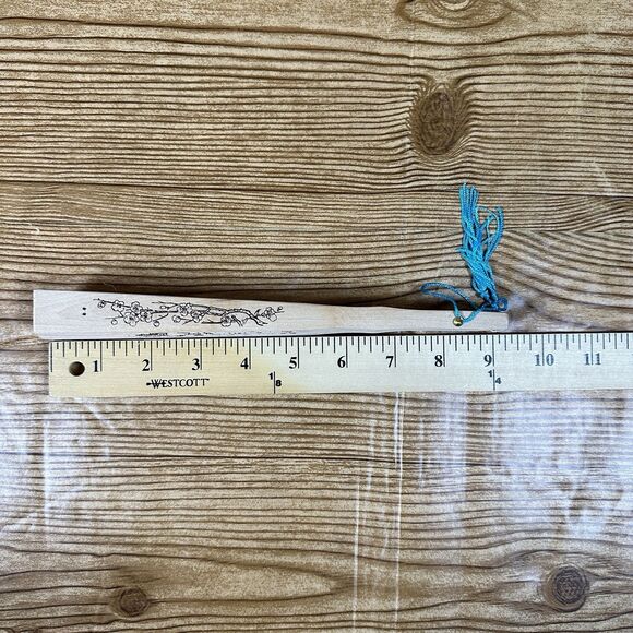 Wooden Folding Fans Classical Wood Handheld Fans Panda & Horse Hand Fan Tassel - Picture 2 of 15